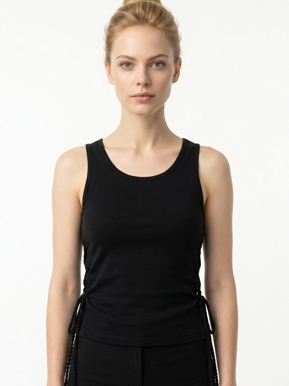 MOSSIMO | TARGET Black Casual Lace Up Side Tie Tank Top Women’s Size X-Large